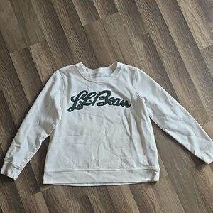 Vintage L.L. Bean White Sweatshirt with Green Script Logo